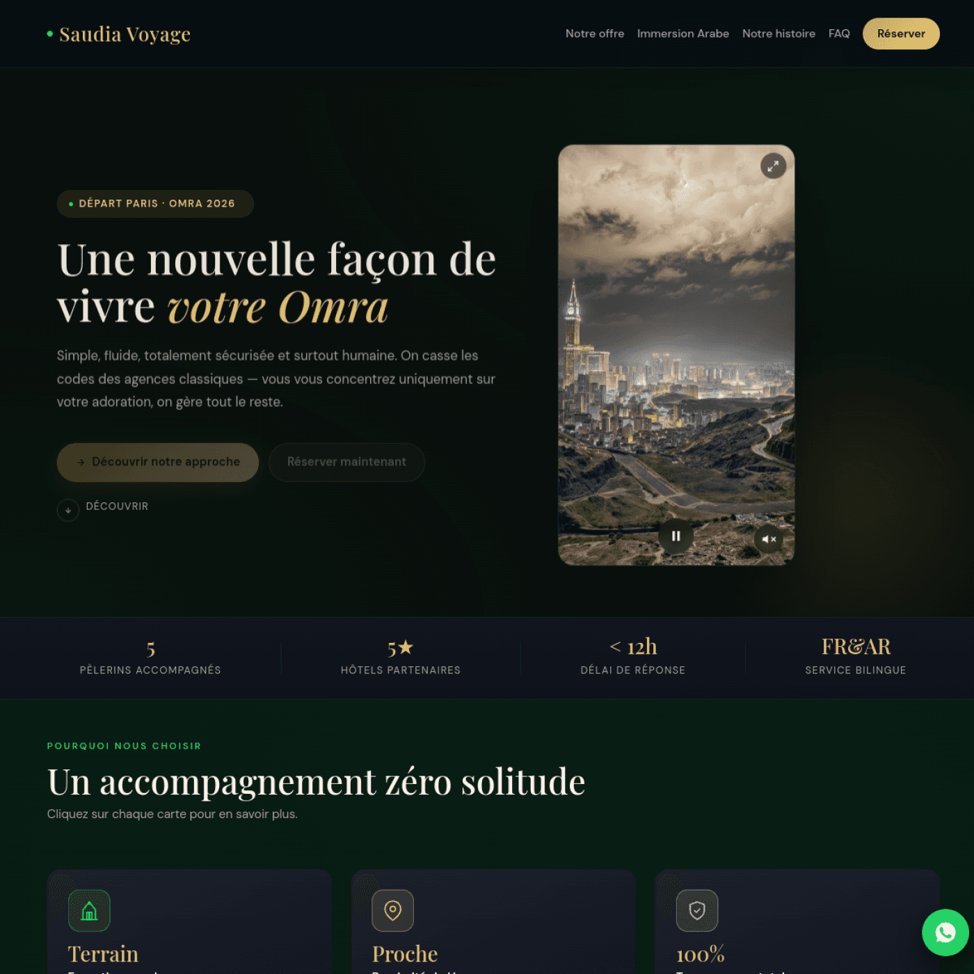 Aperçu du site Saudia Voyage